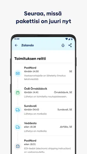 PostNord screenshot