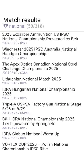 PractiScore Competitor screenshot