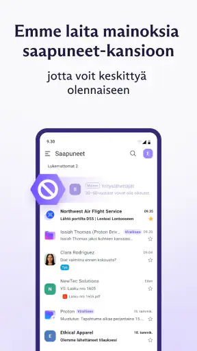 Proton Mail salattu sähköposti screenshot