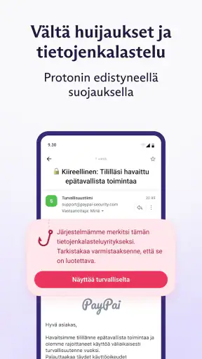 Proton Mail salattu sähköposti screenshot