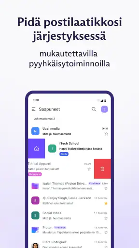 Proton Mail salattu sähköposti screenshot
