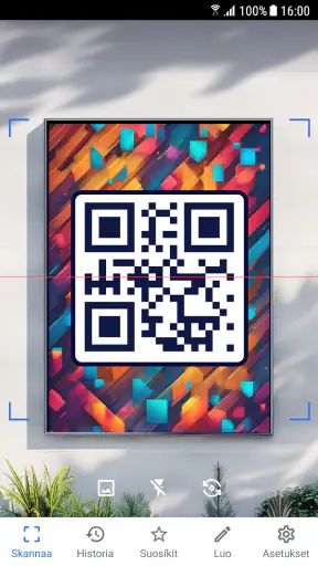 QR koodinlukija screenshot
