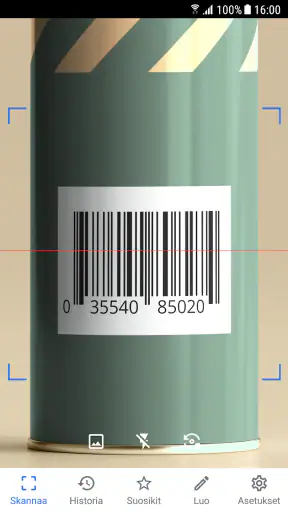 QR koodinlukija screenshot