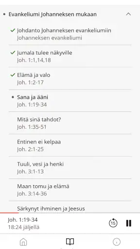 Raamattu kannesta kanteen screenshot