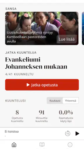 Raamattu kannesta kanteen screenshot