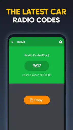 Radio Code Generator for Cars screenshot
