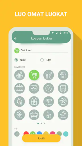 Rahan hallinta - budjetti screenshot