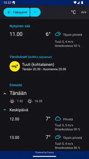 Rain Alarm (Sadehälytin) screenshot