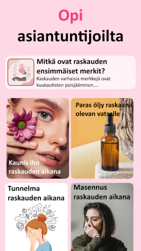 raskaus sovellus vauvan kehity screenshot