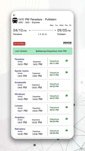 RDMNS.LK : Live Train Alerts screenshot