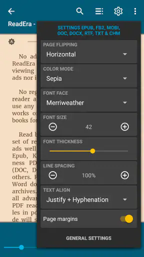 ReadEra kirjan lukija pdf epub screenshot