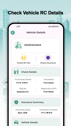 RTO All Vehicle & Challan Info screenshot