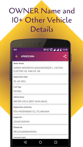 RTO Vehicle Info App, Challan screenshot