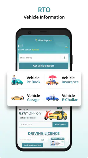 RTO Vehicle Information App screenshot