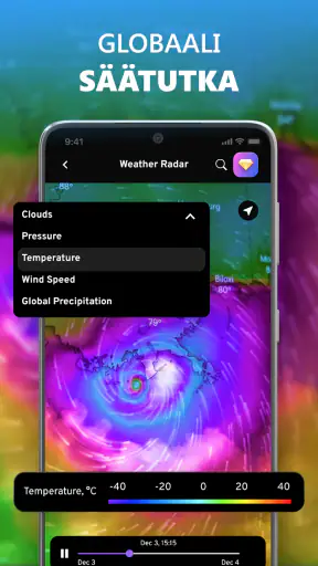 Sääennuste ja widget screenshot
