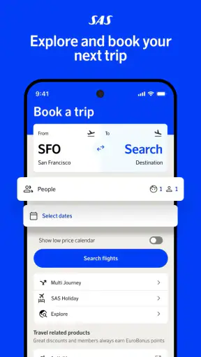 SAS – Scandinavian Airlines screenshot
