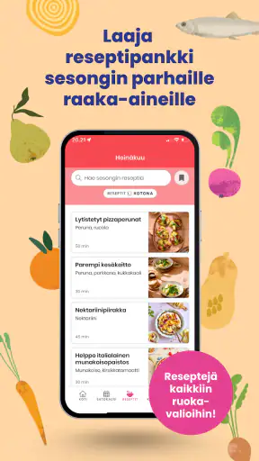 Satokausi®-sovellus screenshot