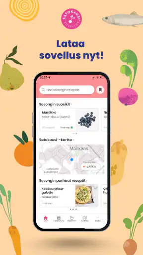 Satokausi®-sovellus screenshot