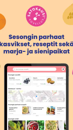 Satokausi®-sovellus screenshot