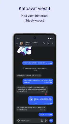 Signal – yksityistä viestintää screenshot