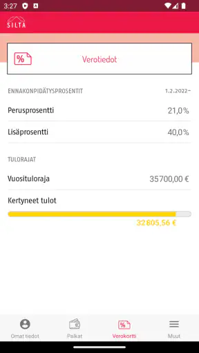 Simo — palkkalaskelma Sillasta screenshot