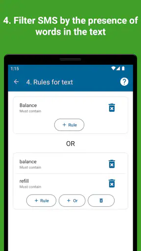SMS forwarder screenshot
