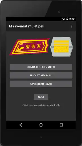 Sotilasarvot Suomi screenshot