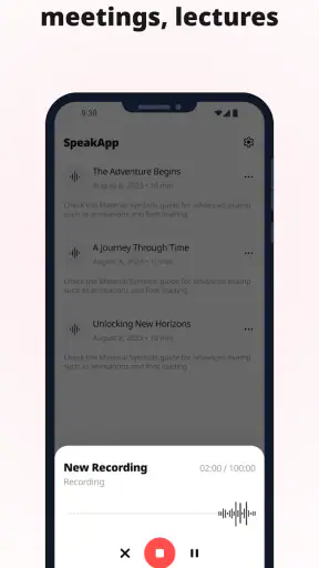 SpeakApp AI: Voice Notes screenshot