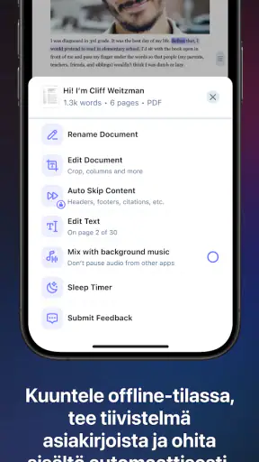 Speechify Teksti puheeksi screenshot