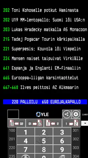 Suomi teksti-tv screenshot