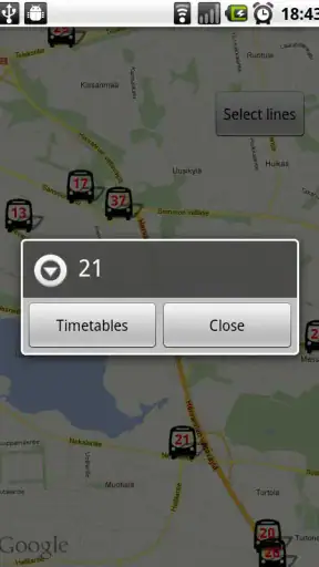 Tampereen bussitutka screenshot