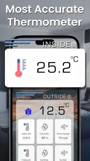 Tarkka sisäilman lämpömittari screenshot
