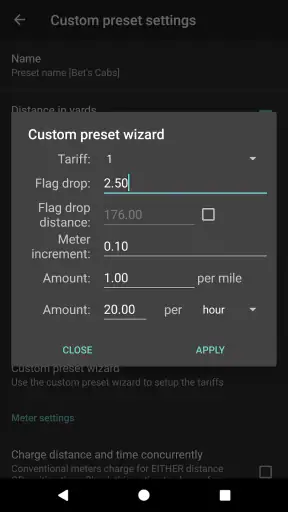 Taximeter screenshot