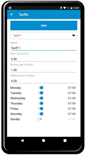 Taximeter screenshot