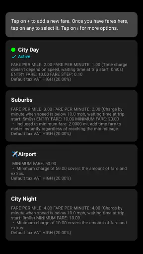 Taximeter. GPS taxi cab meter. screenshot