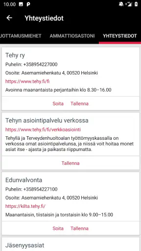 Tehy screenshot