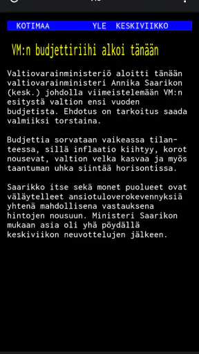 TextTV – Suomi Teksti-TV screenshot