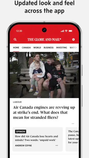 The Globe and Mail screenshot