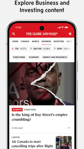 The Globe and Mail screenshot