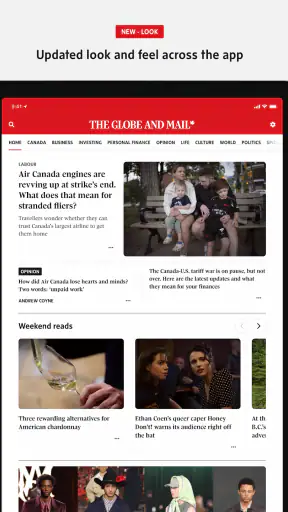 The Globe and Mail screenshot