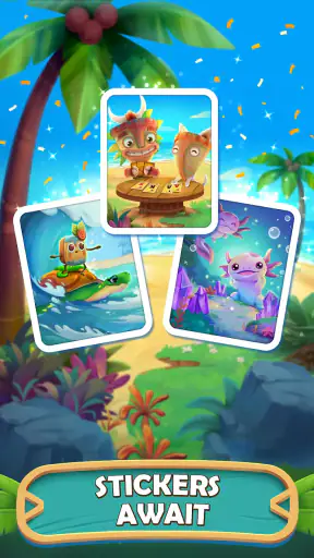 Tiki Solitaire TriPeaks screenshot