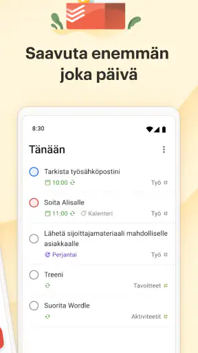 Todoist: Tehtäväluettelo screenshot