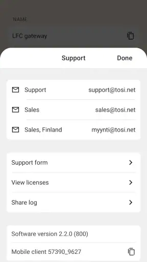 Tosi Client screenshot