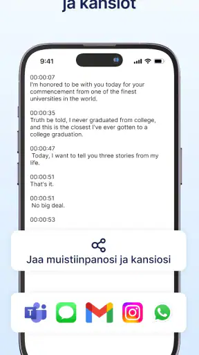 Transkriptor: Puhe Tekstiksi screenshot
