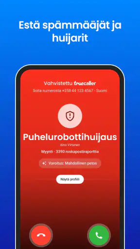 Truecaller Soittajan tunnistus screenshot
