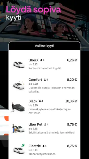 Uber - Pyydä autokyyti screenshot