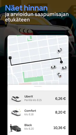 Uber - Pyydä autokyyti screenshot