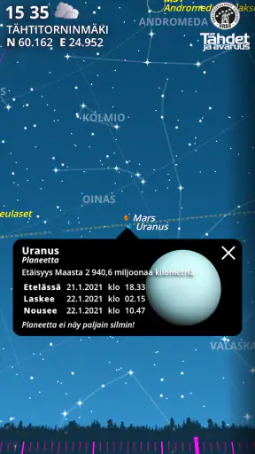 Ursan tähtikartta screenshot