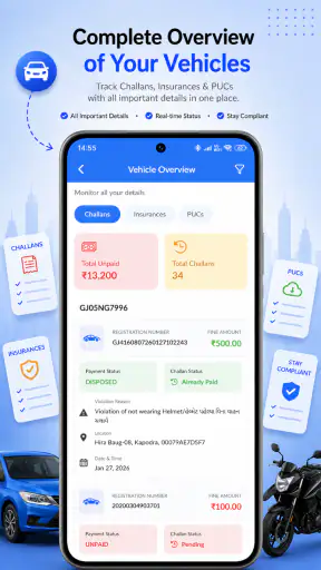 Vahan - eChallan, Vehicle Info screenshot