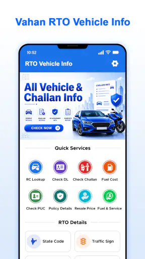 Vahan RTO Vehicle Information screenshot